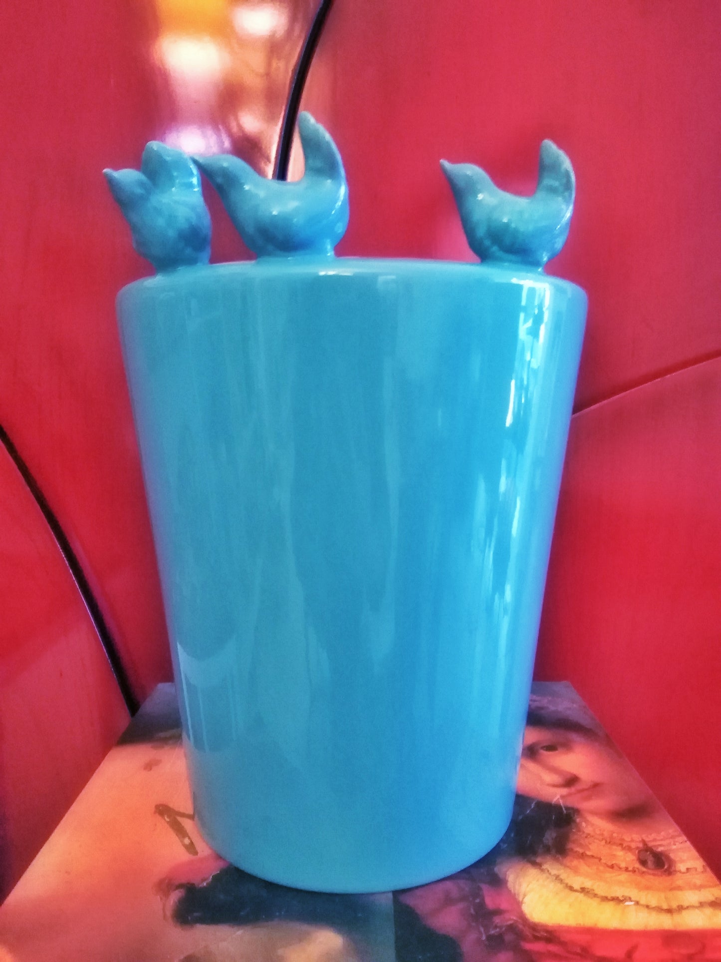 Vaso Cutted Conic con uccellini