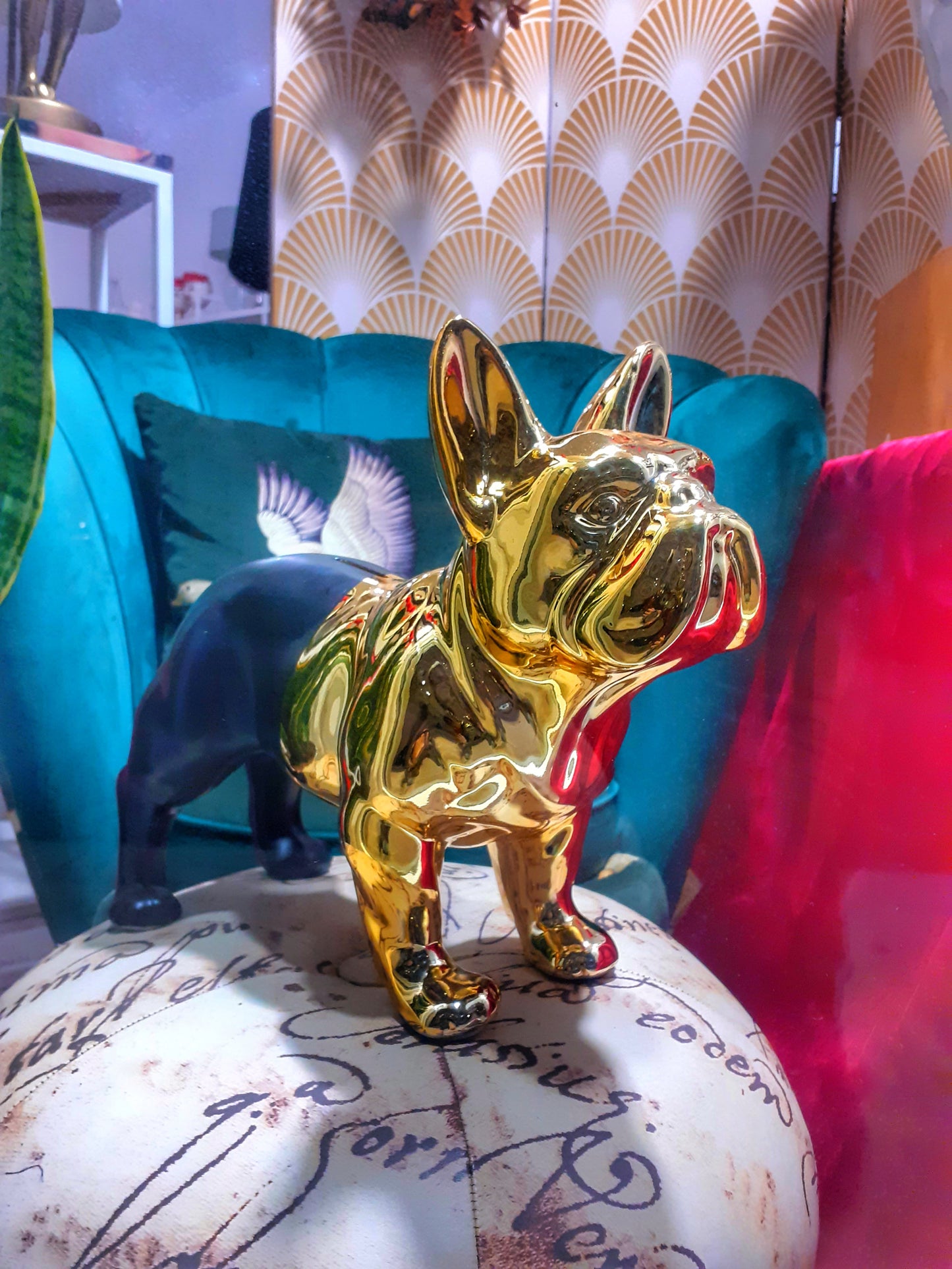 Salvadanaio Bulldog Francese "Black&Gold"