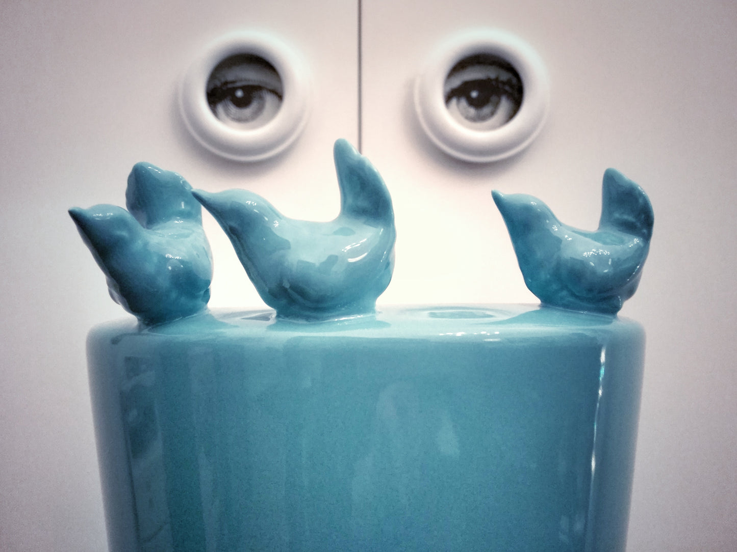 Vaso Cutted Conic con uccellini