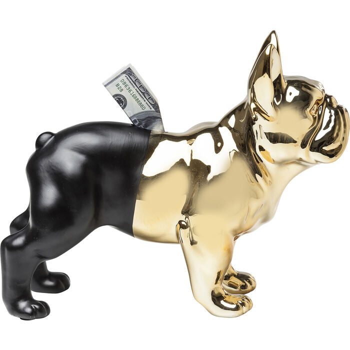 Salvadanaio Bulldog Francese "Black&Gold"