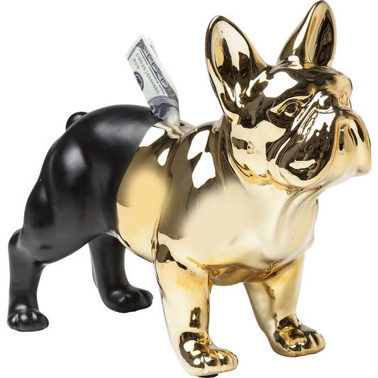 Salvadanaio Bulldog Francese "Black&Gold"