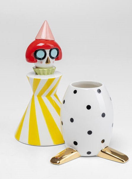 Portafiori Deco PUPPET GIRL in ceramica