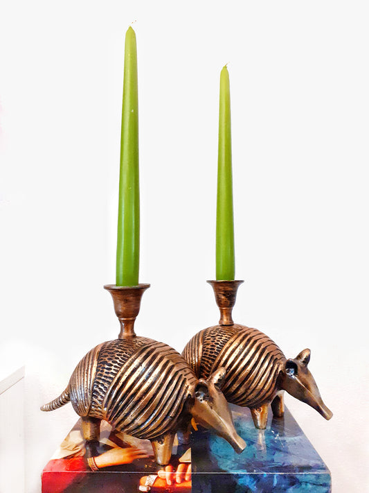 Portacandela Armadillo in alluminio