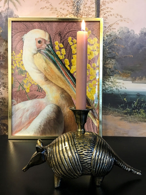 Portacandela Armadillo in alluminio